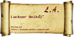 Lackner Anikó névjegykártya